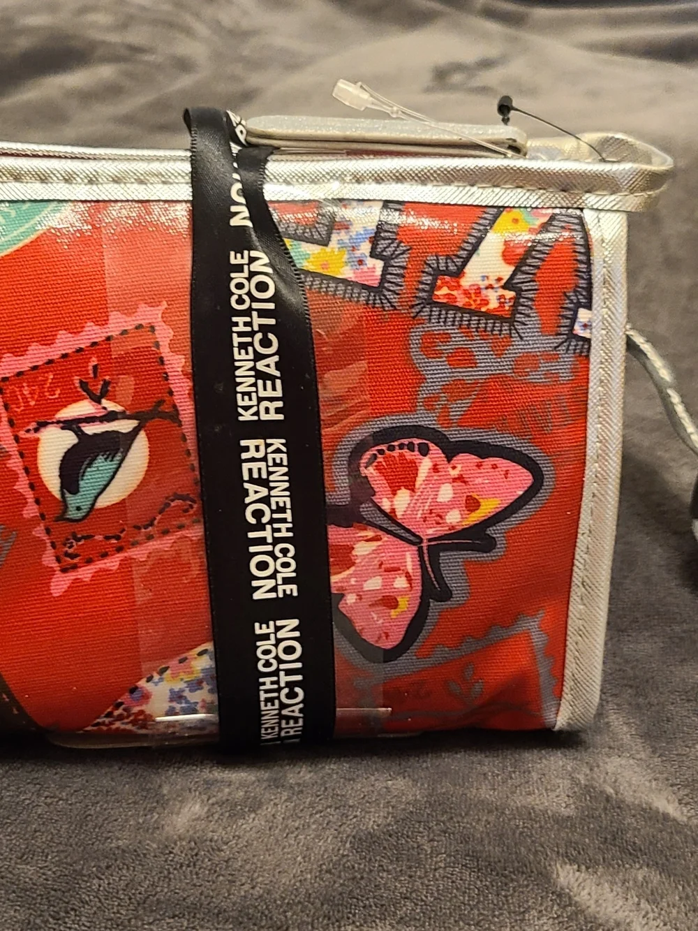Kenneth Cole Reaction Women's Red Printed Cosmetic Pouch